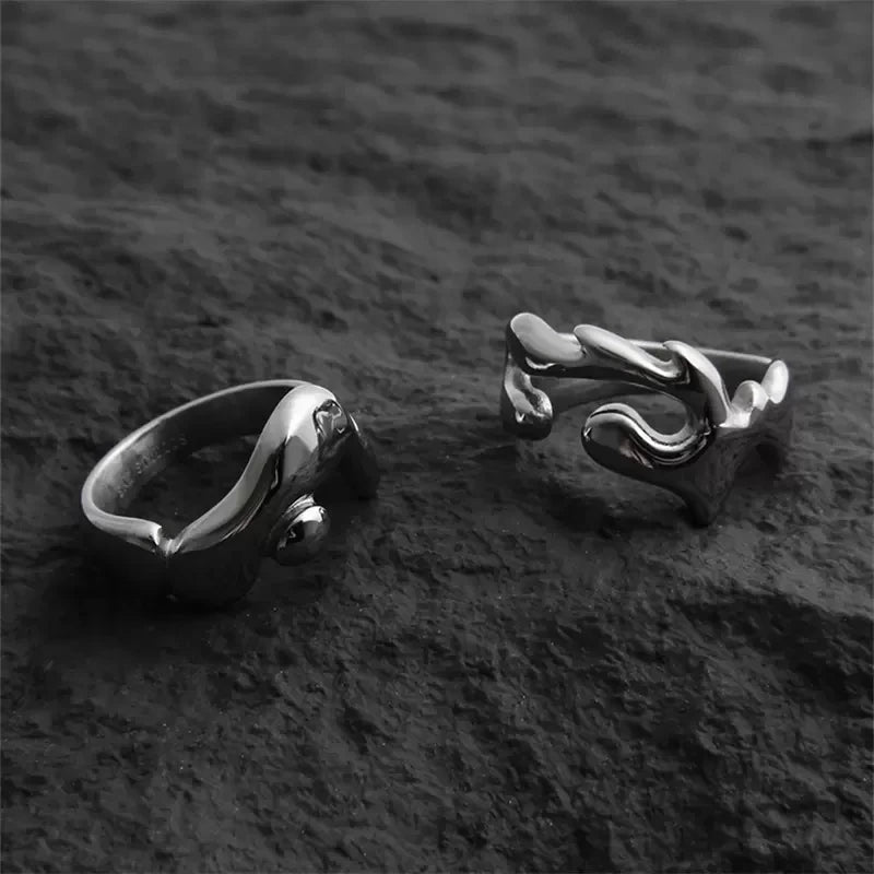 Liquid Lava Ring Titanium