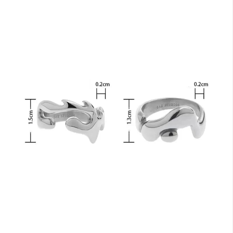 Liquid Lava Ring Titanium